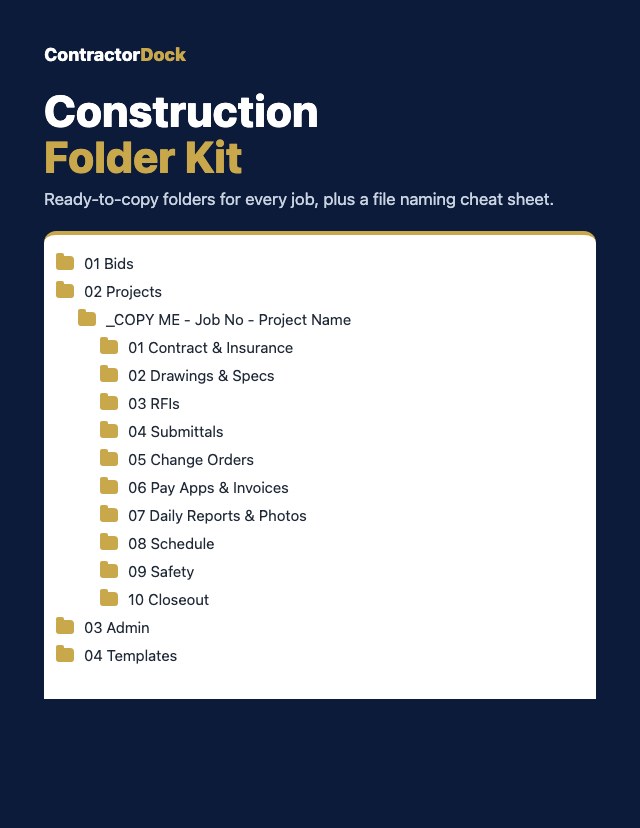 Construction Folder Kit
