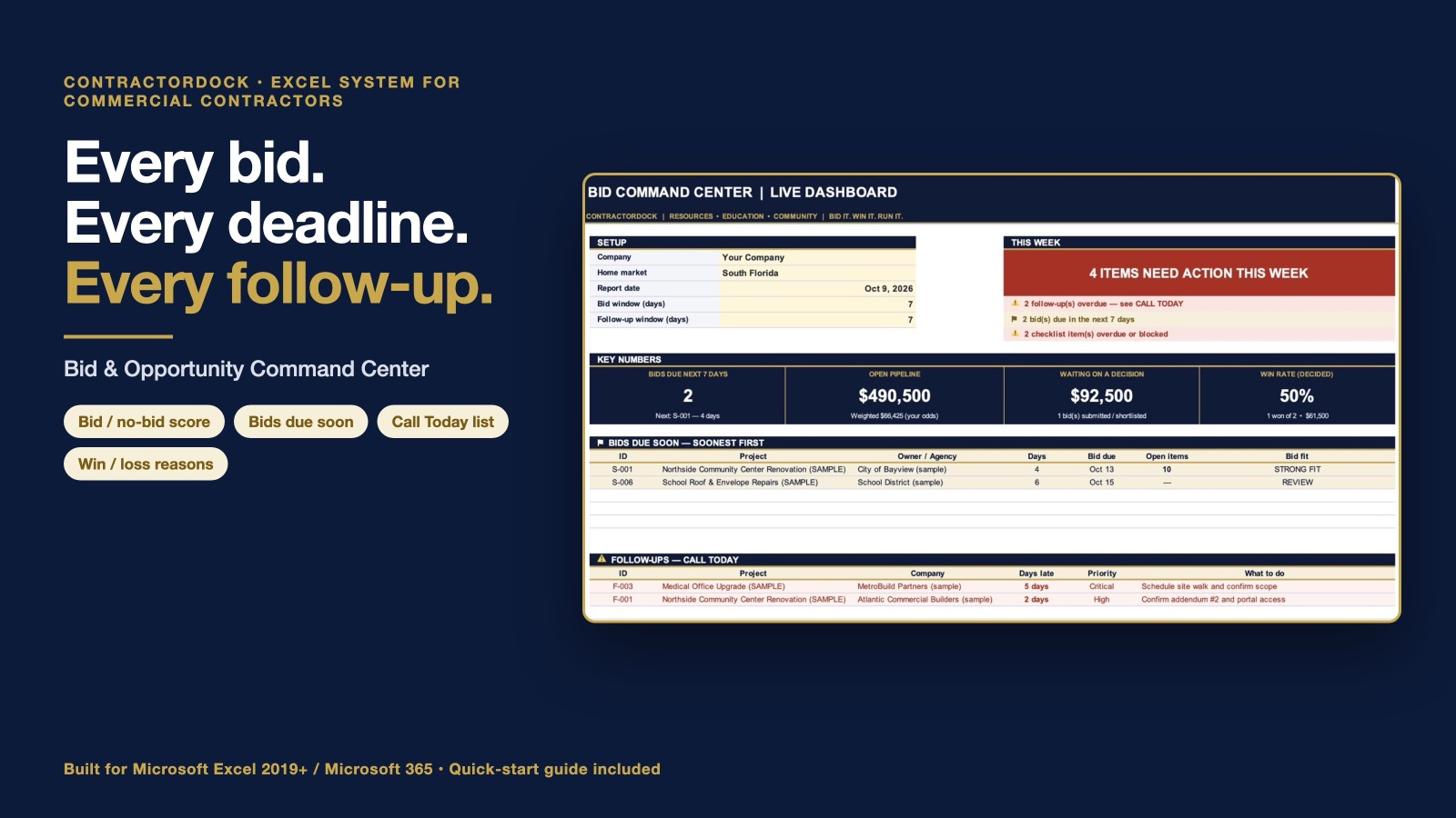 Bid & Opportunity Command Center